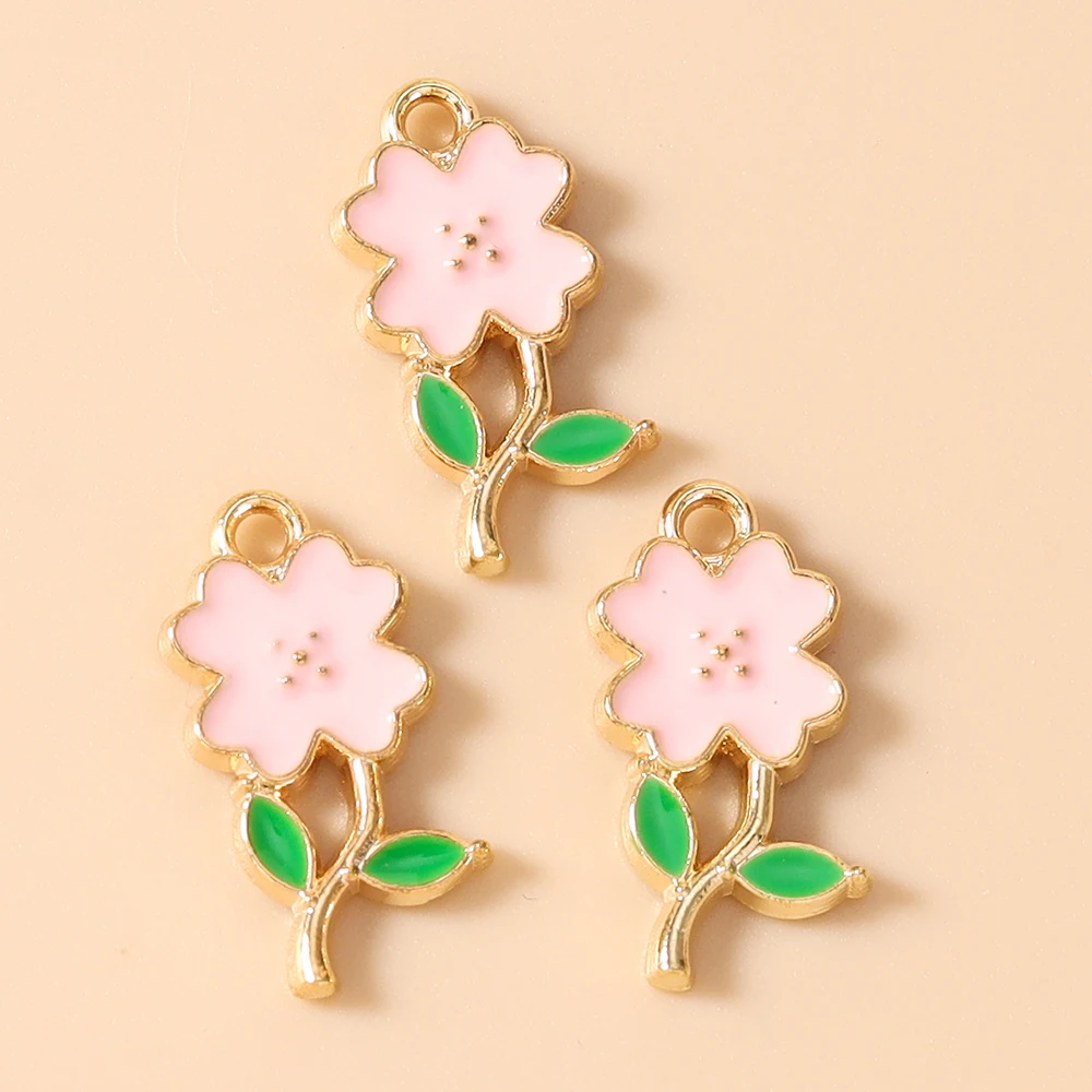 Leslie 20 Stück Charms, 9 x 18 mm, niedliche bunte Schleifen-Anhänger für Ohrringe, Armbänder, Halsketten, DIY handgefertigte Schmuckherstellung – Detail 8