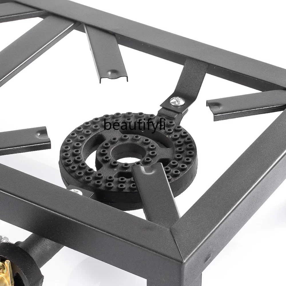 Asmt42 Stufa doppia antincendio tipo stufa fornello a gas facile da pulire, gas liquefatto domestico semplice