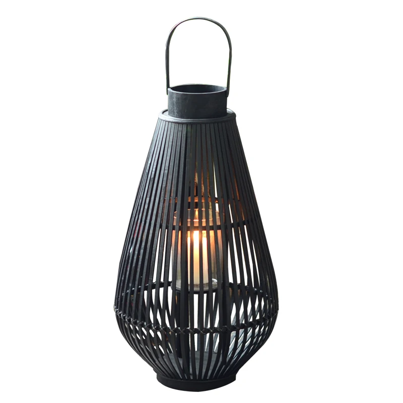 

New Chinese Style Lantern Decoration Candle Bamboo Lantern Beauty Salon Hot Spring Spa Therapy Foot Bath Club Candle Holder