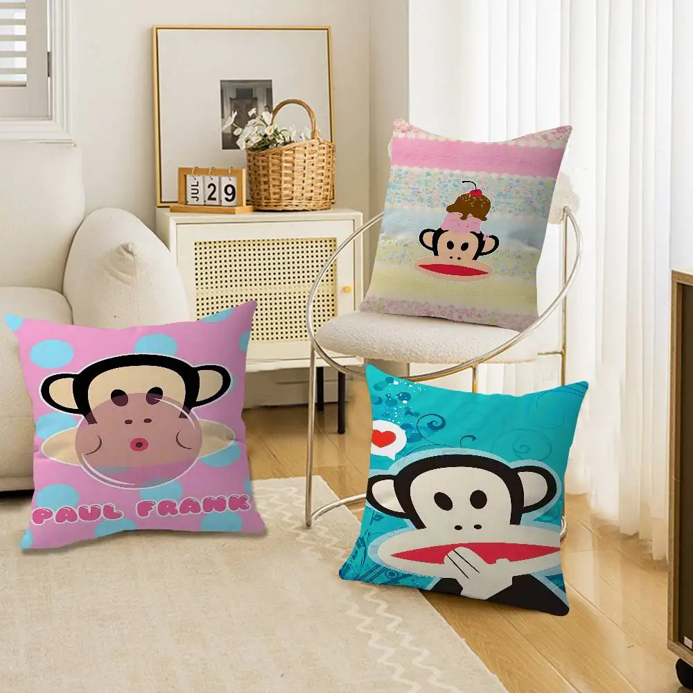 P-Paul Frank Personalized Pillow Cover Kids Bedroom Wild Party Decor Pillowcase kid Birthday shower Gift