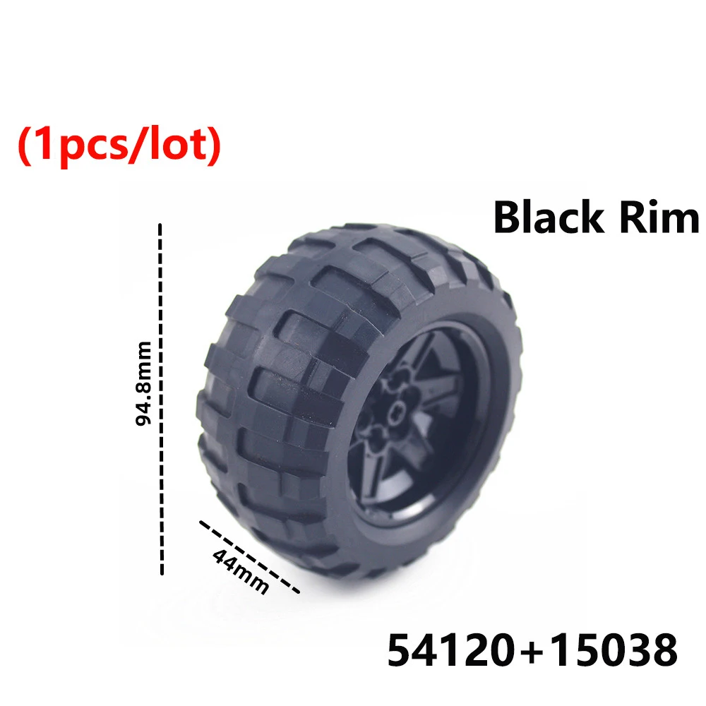 MOC Parts Technical Tire Wheel DIY Car Truck Construction Building Blocks Bricks Compatible with Lego 54120 15038 32019 23798