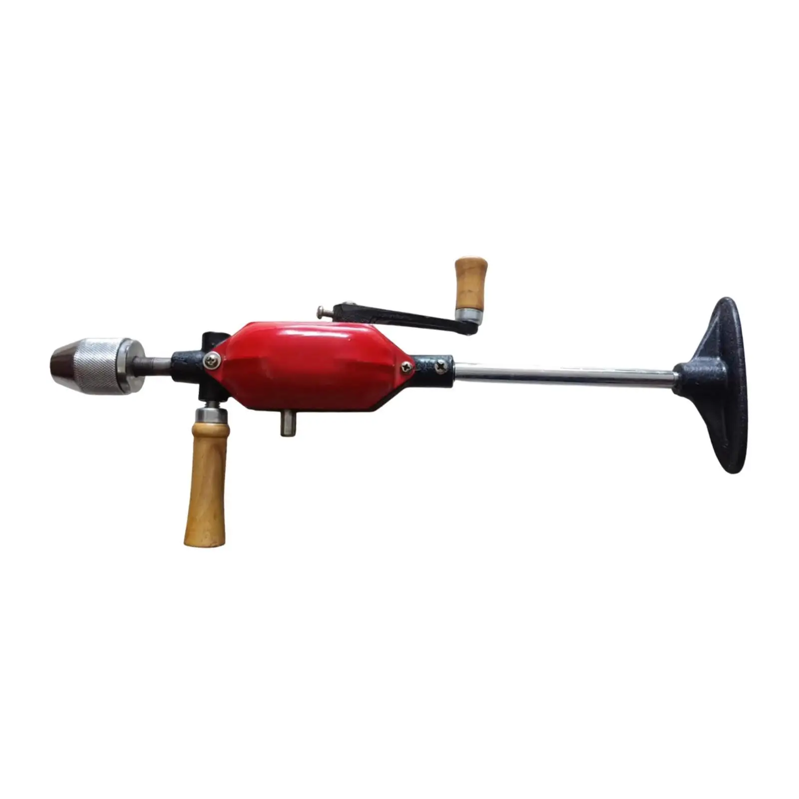 Hand Drill Accessories Easy to Use DIY Supplies Red Manual Hand Crank Drill