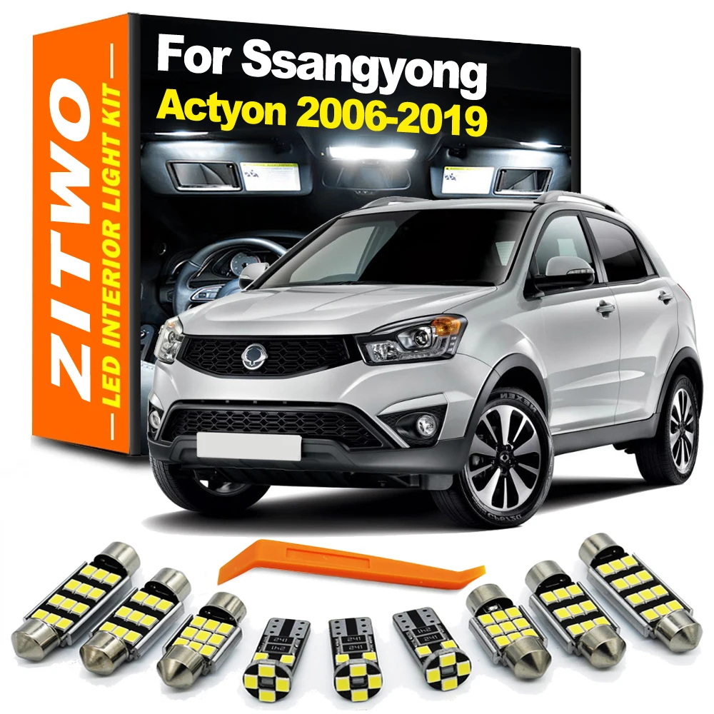 ZITWO LED Interior Dome Map Light Kit For Ssangyong Actyon For Actyon Sports 2006- 2016 2017 2018 2019 Car Led Bulbs Accessories