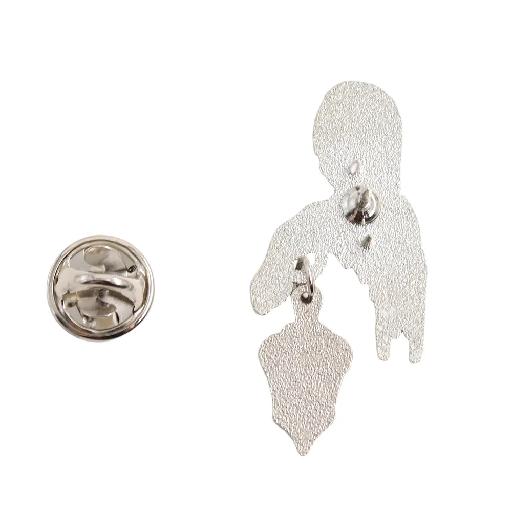 Gothic Dark Style Emaille-Anstecknadel Halloween-Brosche Giftflasche Herz Geist Kürbis Katze Skelett Wolf Teetasse Reversnadel Schmuck – Detail 11
