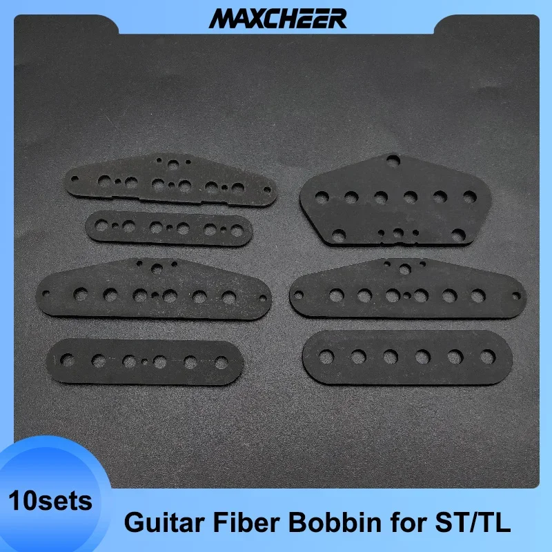 10 Sets Pickup Parts Fiber Bobbin for ST TL Guitar Pickup DIY Kits Single Coil Pickup Black Color