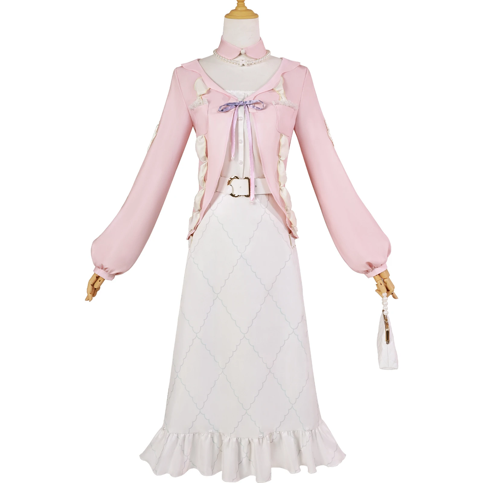 Genshin Impact Sangonomiya Kokomi Cosplay Costume Dress Coat Full Lovely Pink Lolita Kawaii for Woman Girls Halloween