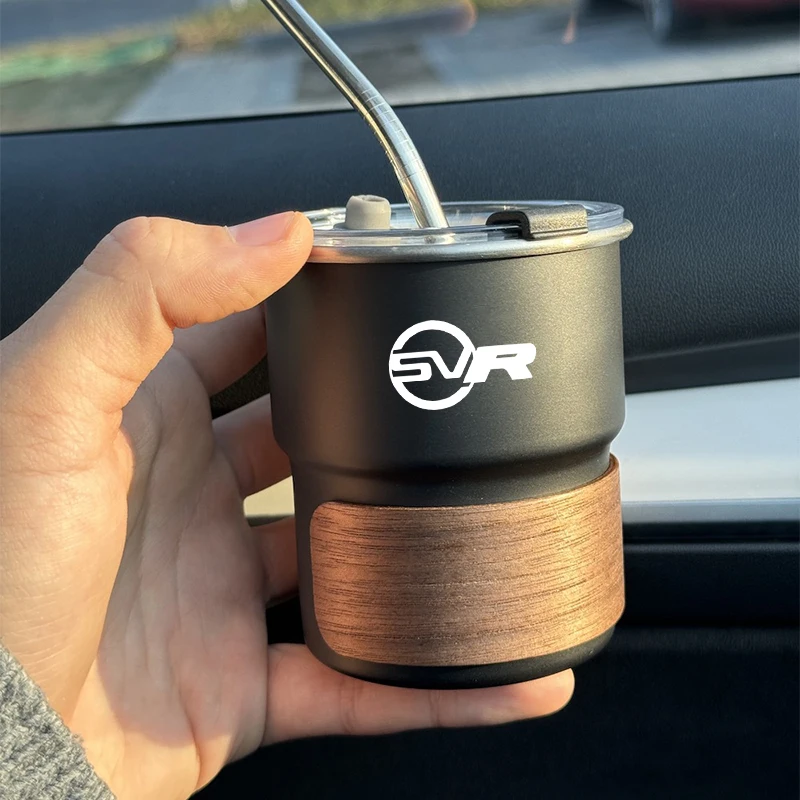 304 Car Stainless Steel Coffee Mug with Lid Anti-Scald Drinks Cup For Land Rover SVR Range Discovery Sport Guardian 4 Freelander