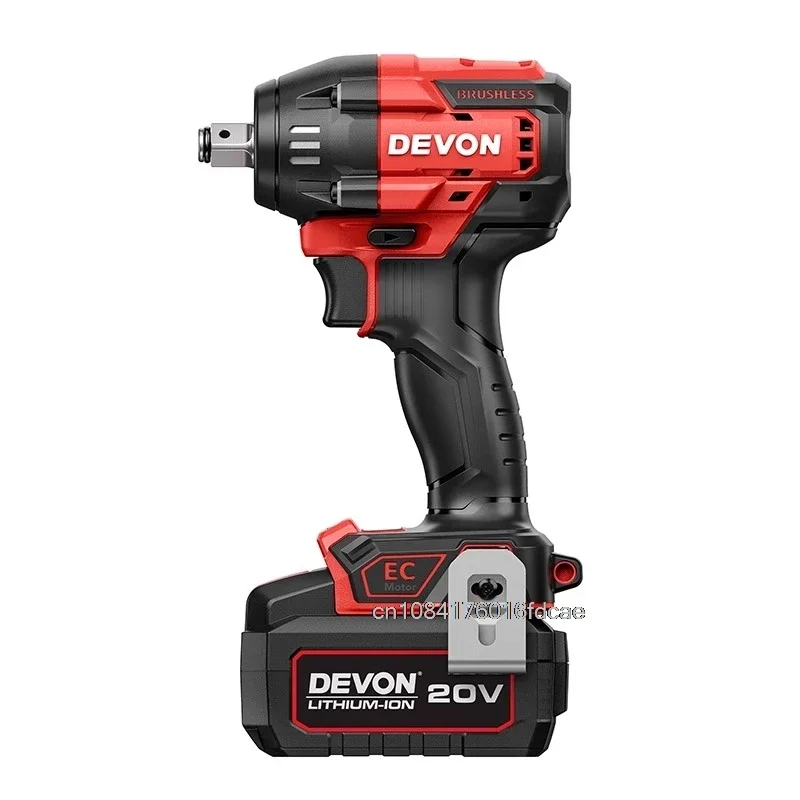 Devon 5765 1/2in مفتاح ربط لاسلكي عالي التحمل بدون فرش 500Nm عزم دوران قابل للتعديل 3700 دورة في الدقيقة 2800ipm بطارية مرنة عالمية