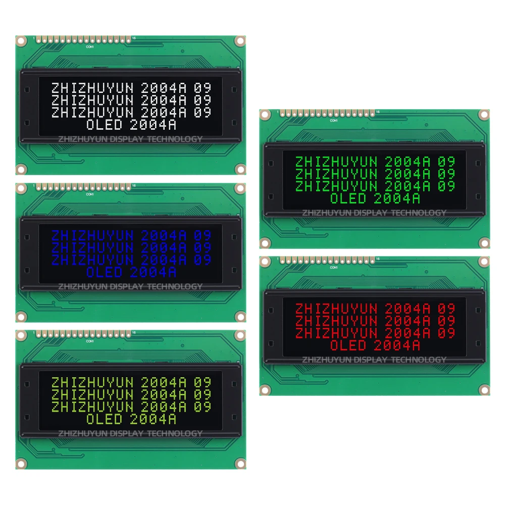 Wholesale 16PIN Parallel Interface Compatible With 2004 OLED Display Module LCM Screen EH002004A Black Film Blue Letter 204
