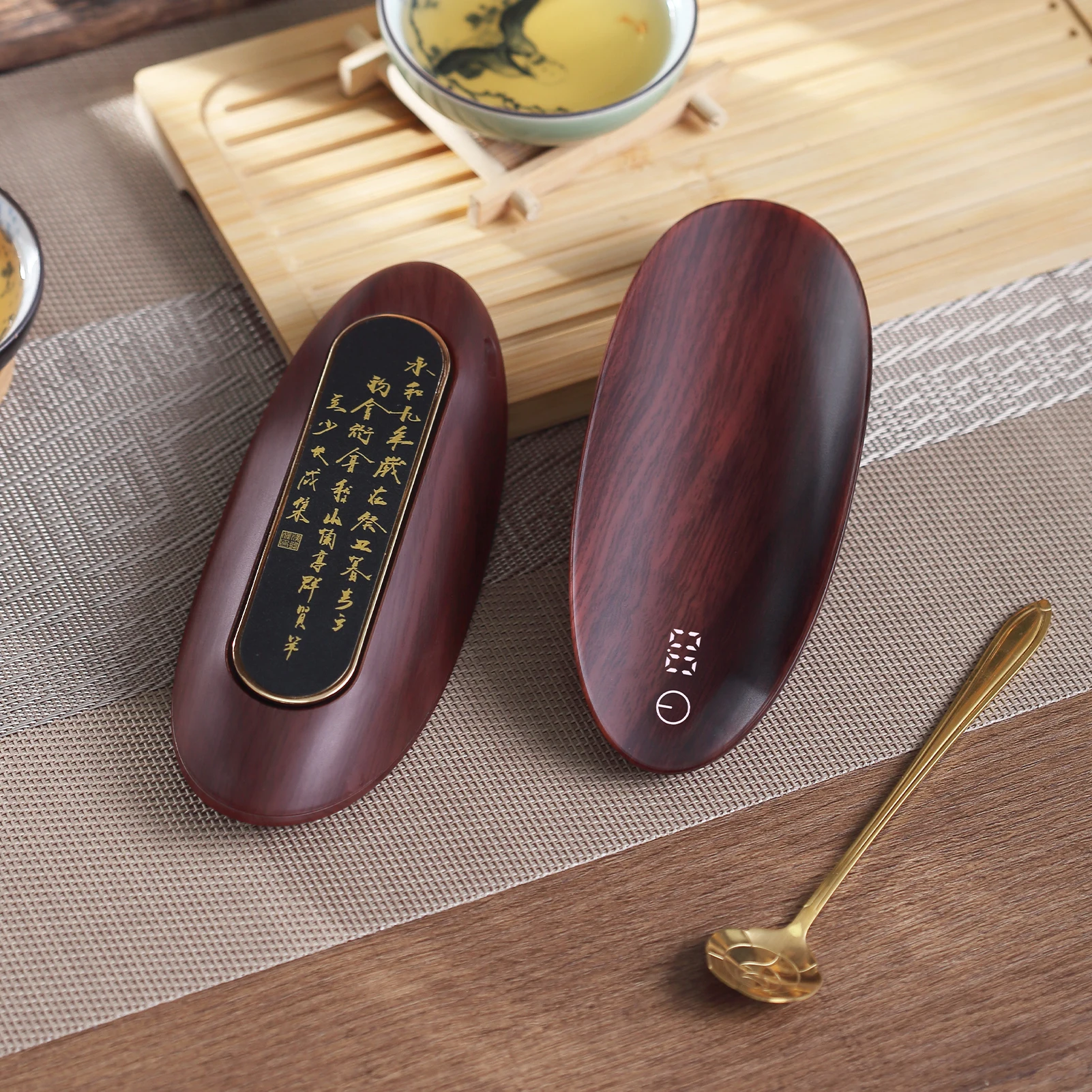 USB 충전 디지털 체중계 LCD 나무 식품 체중계, 디지털 쥬얼리 차 커피 콩, 디지털 디스플레이, 전자 저울 주방 도구