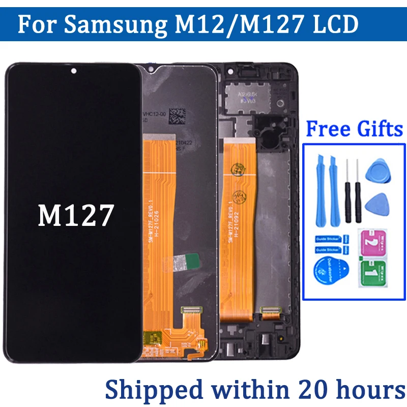 For Samsung M12 M127 LCD Display With Touch Screen Digitizer Replacement Accessory For SM-M127F/DSN LCD Display