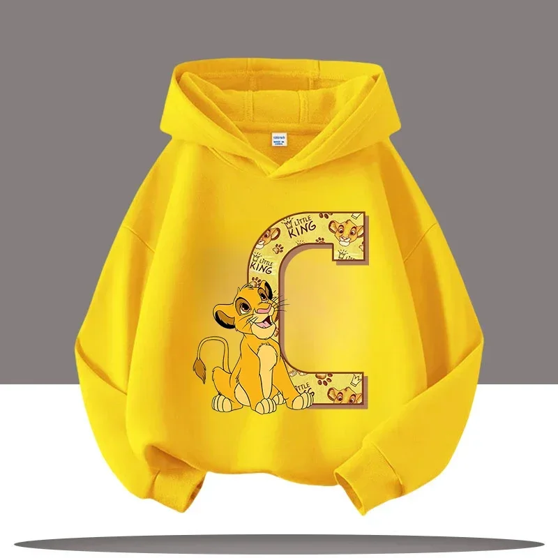 سترة رياضية للأطفال بطباعة حروف ديزني الجديدة Lion King مناسبة للأولاد والبنات ملابس خارجية للخريف والشتاء