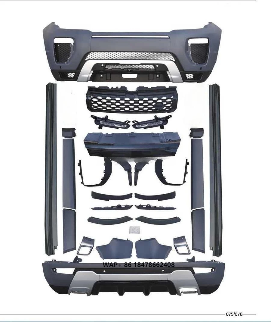 

For RR Evoque 2012-2019 Base Upgrade to 2016-2019 Dynamic Version Front and Rear Bumper Completely Body Kit