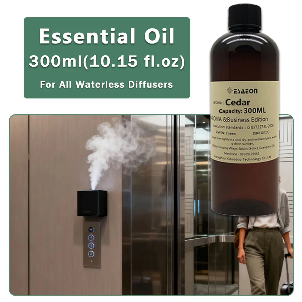 ESAEON Hotel Aroma Machine Oils - Oily Aromatic Essential Oil - For Waterless Aromatherapy Machines, Cedar - 300ML (10.15 fl.oz)