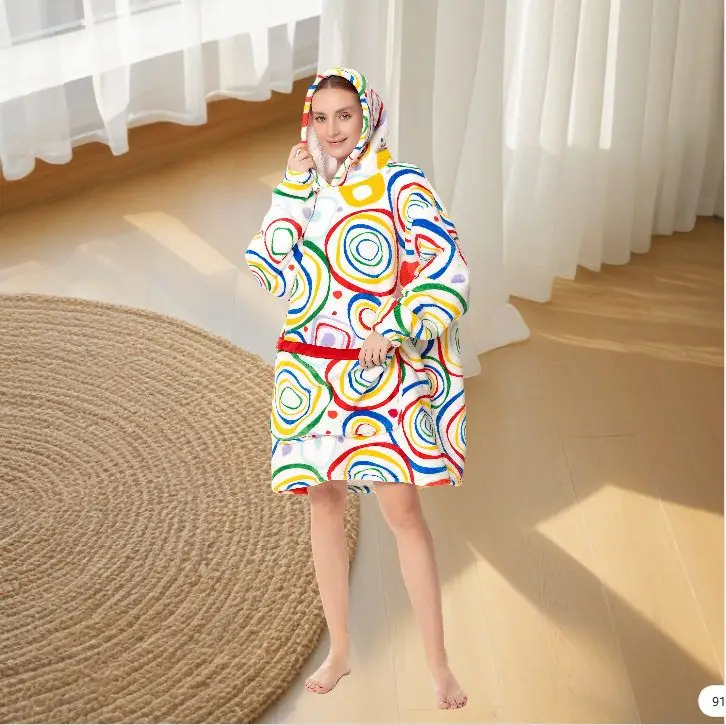 

Толстовка с капюшоном для пар, одеяло для ленивого человека, зимняя домашняя одежда из полиэфирного волокна с героями мультфильмов, мужская одежда, летучая мышь