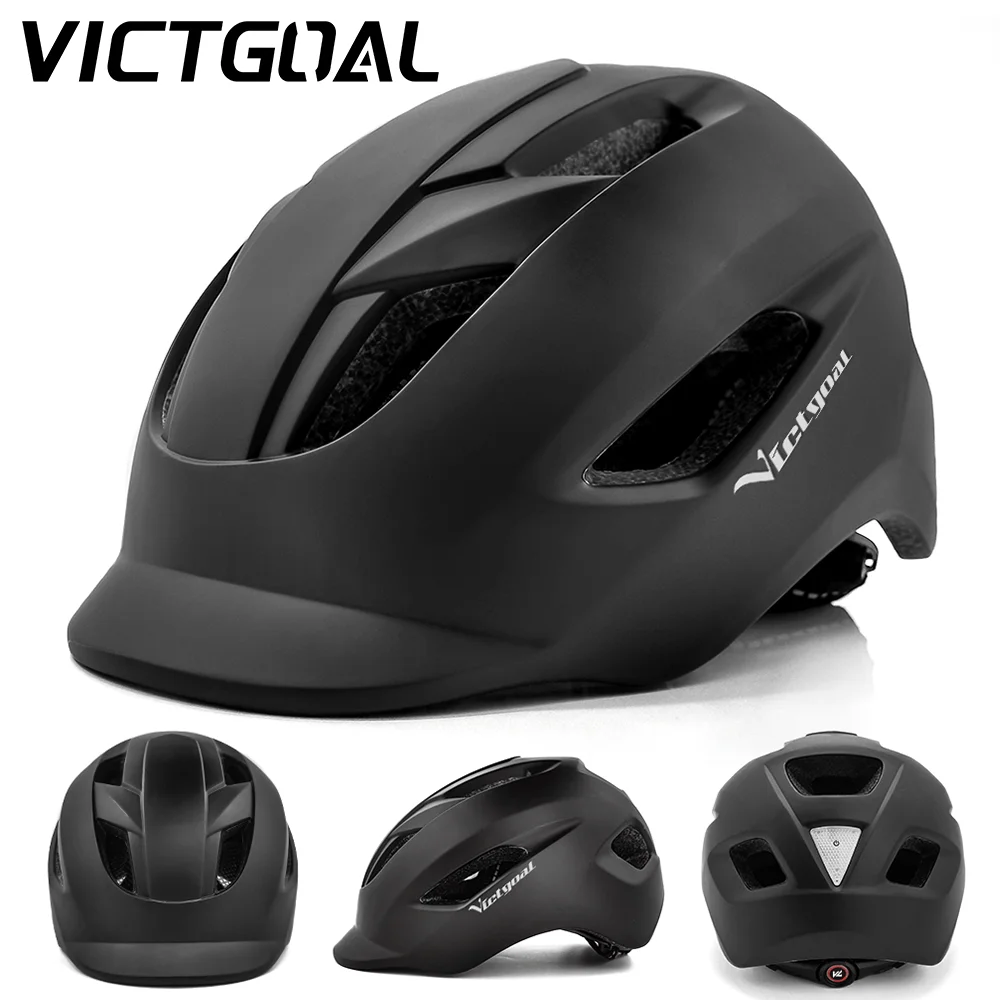 VICTGOAL Adult Urban Bicycle Helmet Led Taillight Men Women Electric Scooter Safety Helmet Commuter City MTB Road Safety Helmets