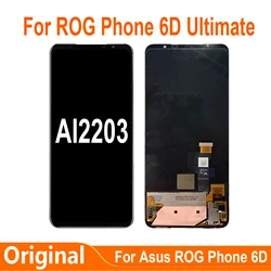 AMOLED For Asus ROG Phone 6D Ultimate AI2203 LCD Display Touch Screen Digitizer Assembly Parts