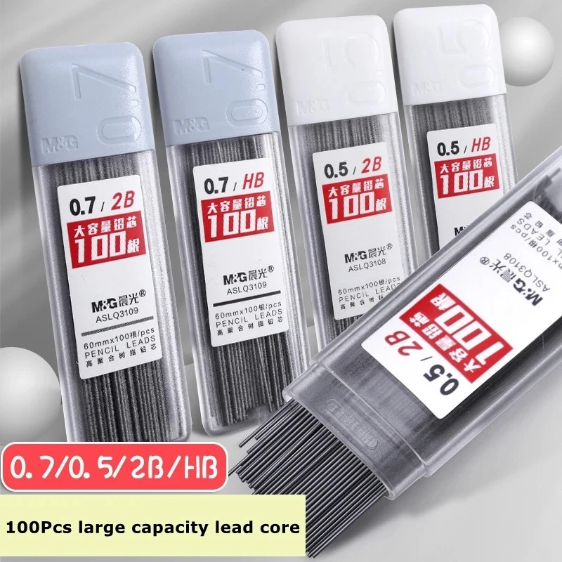 0.5/0.7mm HB 2B Break Resistant Mechanical Pencil Lead Set for Student Exam Writing Sketch Drawing School Office Stationery