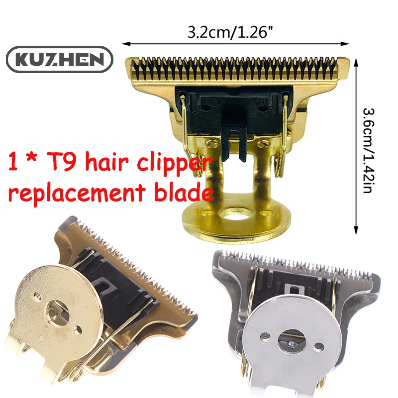 T-Shaped Hair Clipper Blade With Stand T9 Blade Trimmer Replacement Head Replacement Clipper Head t-shaped razor