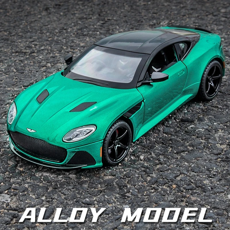 

1:22 Martin DBS Alloy Sports Car Model 4 Doors Openable Pull Back Sound Light Kids Toy Car For Boys Gift Home Decoration