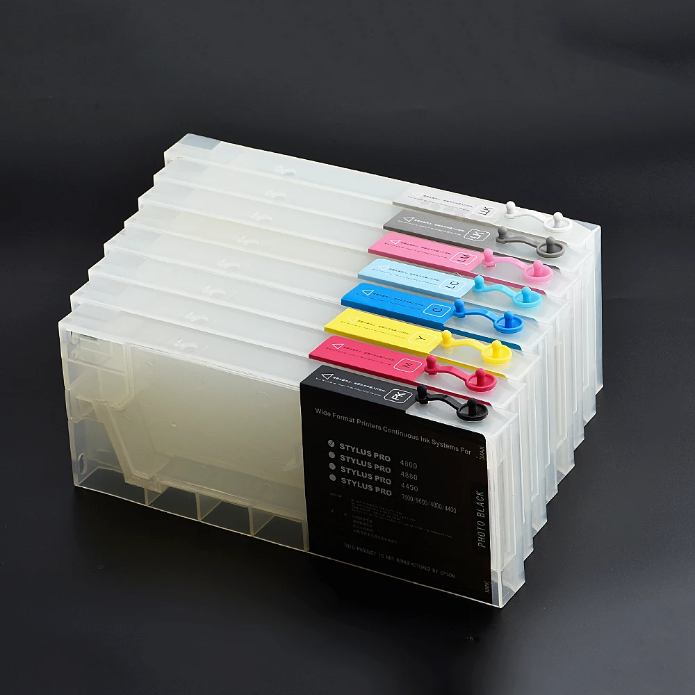 4/7/8 Colors Refillable Ink Cartridges With ARC Chips for Epson Stylus Pro 4880 4800 4400 4450 7600 9600 4000 Printer