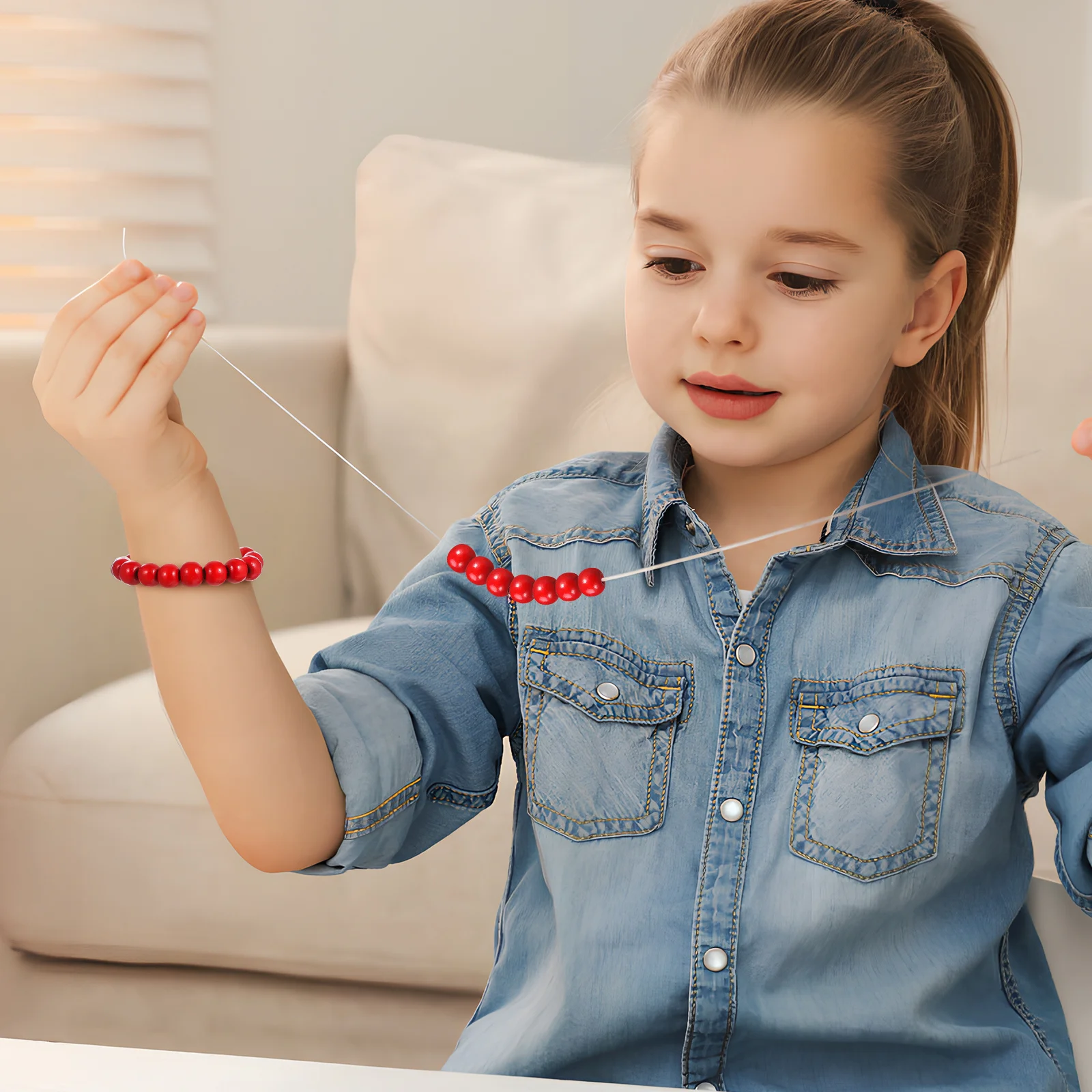 

200 Pcs Small Wood Beads and Acrylic Spacer Beads for Handmade Jewelry Crafting Wide Hole DIY Craft Bead Assortment Pack