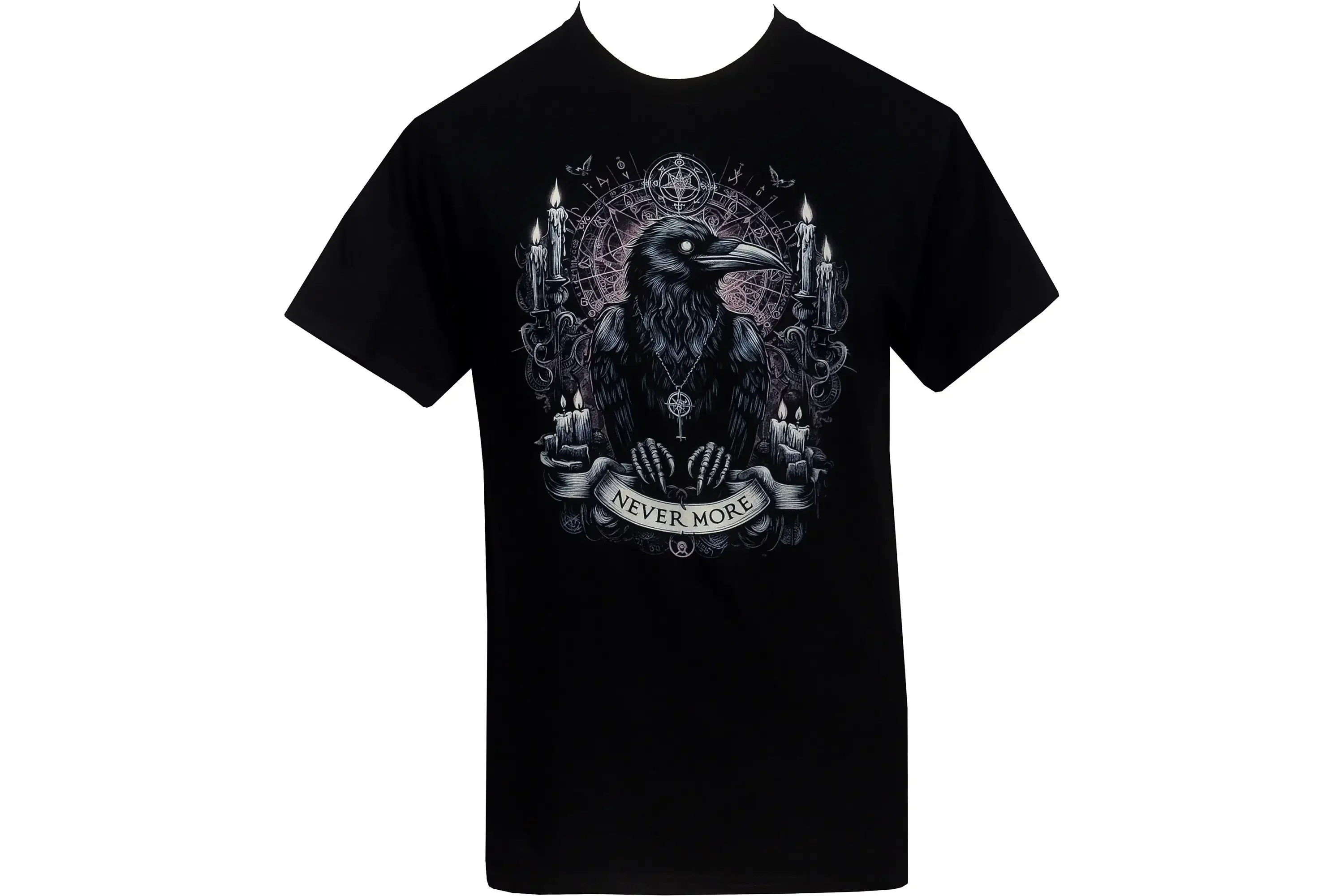 Nevermore Edgar Allan Poe Men s Gothic T Shirt Raven Goth Horror