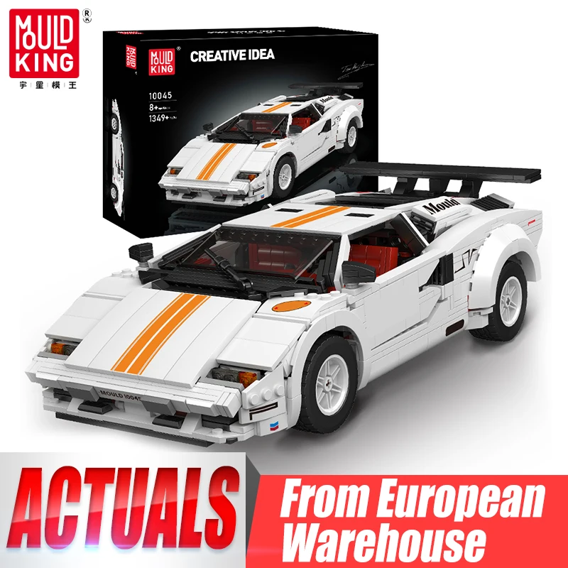 Mould King 10045 Technisches Auto-Spielzeug Das MOC-82416 Countach Sportrennwagen-Modell Baustein-Set Kinder Weihnachtsgeschenke