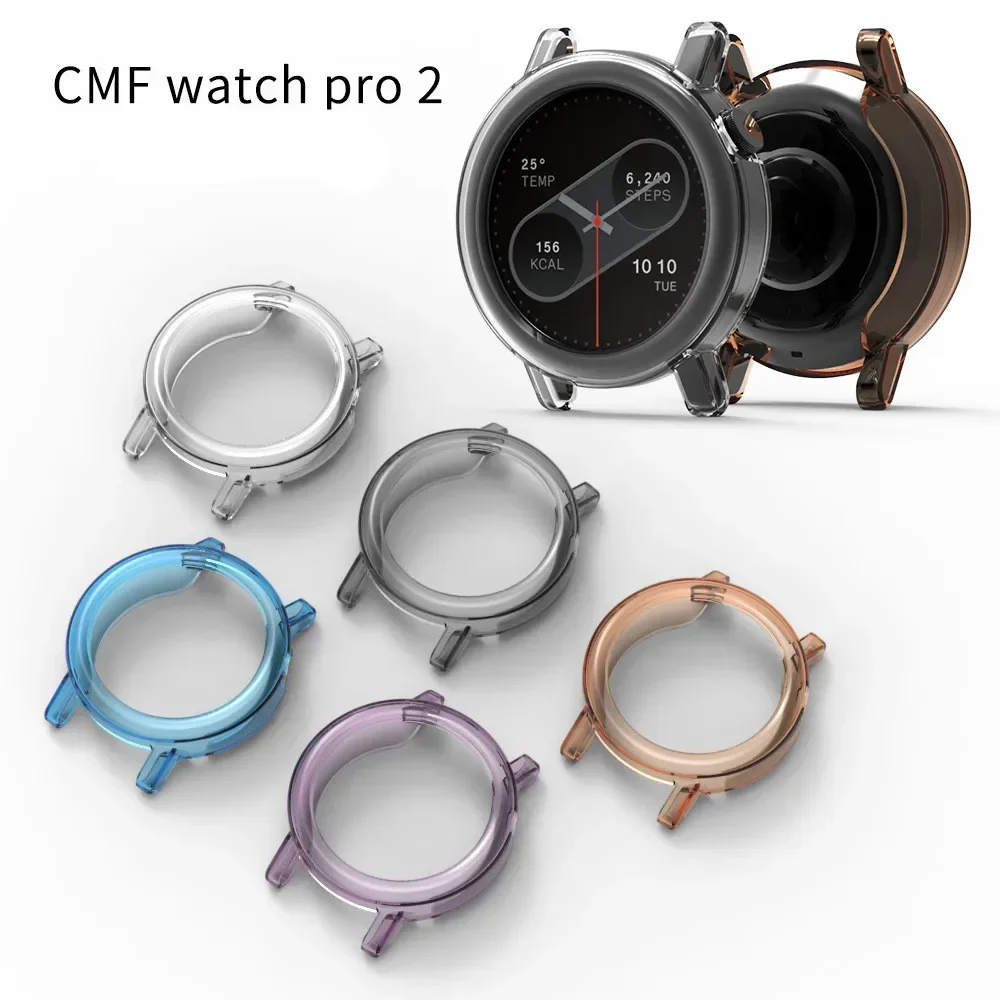 For CMF Watch Pro 2 Case Smart Watch Soft  TPU Screen Protector Full Cover Protective Bumper Cases for Women men