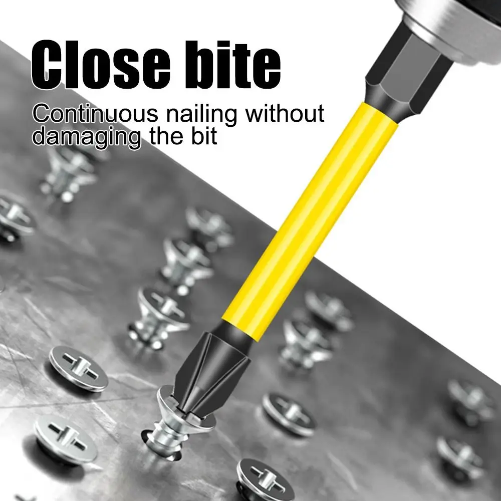 

8pcs/set Magnetic Cross Screwdriver Bit High Hardness Non-slip Screwdriver Bit Head Hexagonal Handle Alloy Steel Batch Head