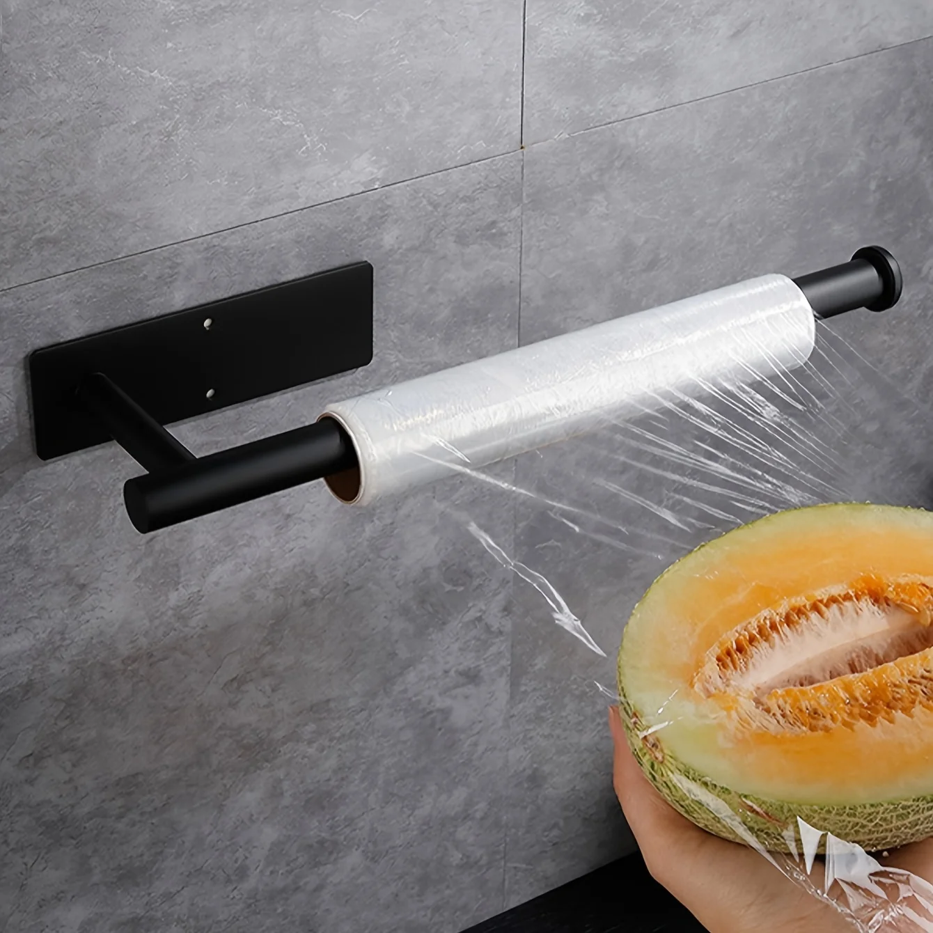 Portarrollos de papel de acero inoxidable - Montaje en pared, autoadhesivo o perforado, fácil de instalar, perfecto para uso en cocina y baño