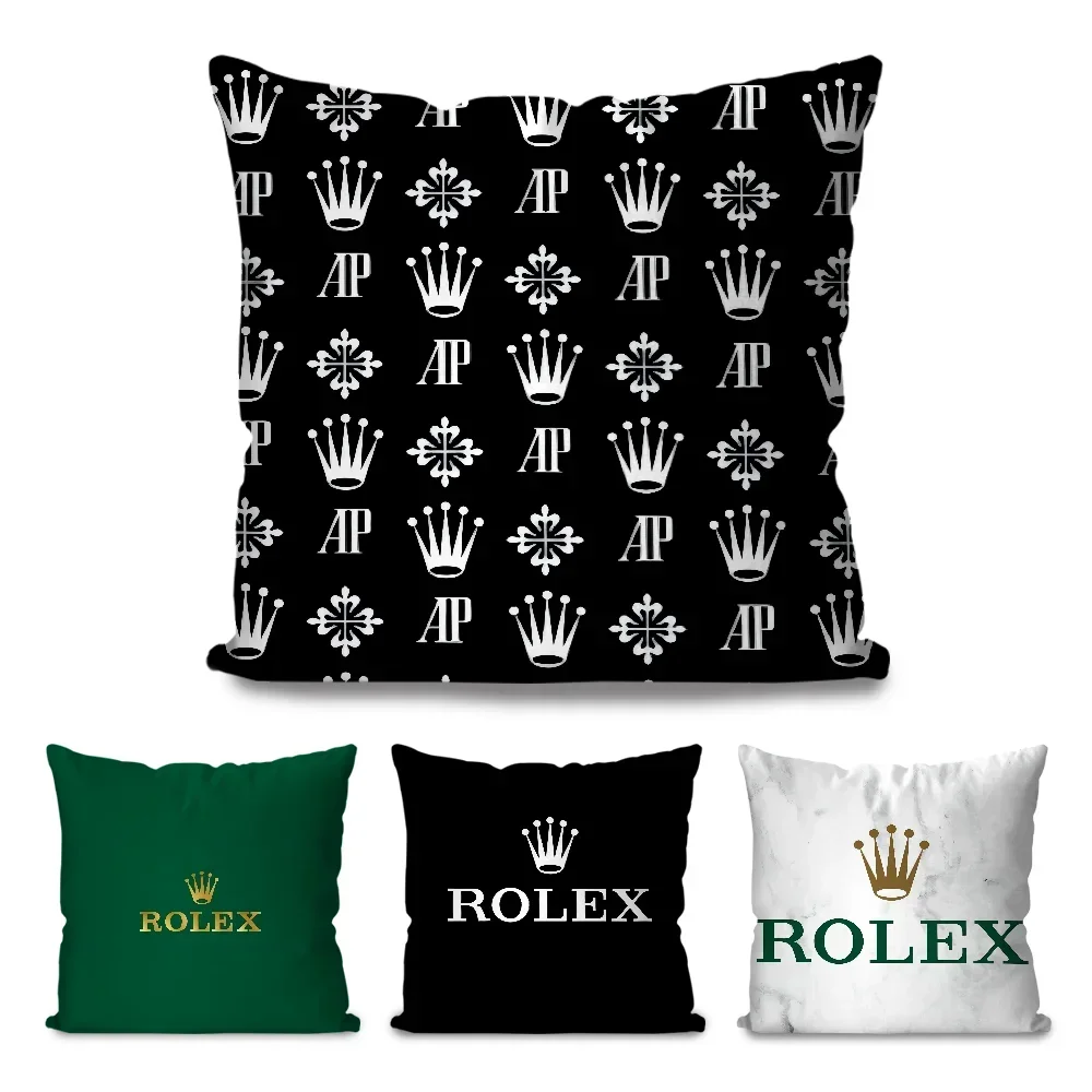 Watch R-Rolex Pillow Case Hot Game Pillow Covers Cartoon Sofa Decorative Home Double-sided Printing Short Plush