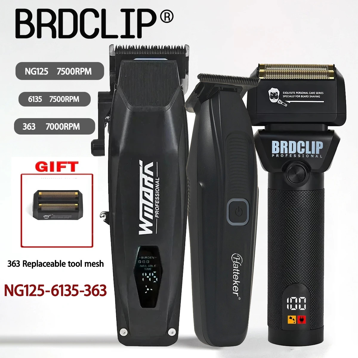 

Новая профессиональная электрическая машинка для стрижки волос WMARK NG-125 BRDCLIP 6135 363 7982, парикмахерская, триммер для волос, электробритва DLC Balde Barber