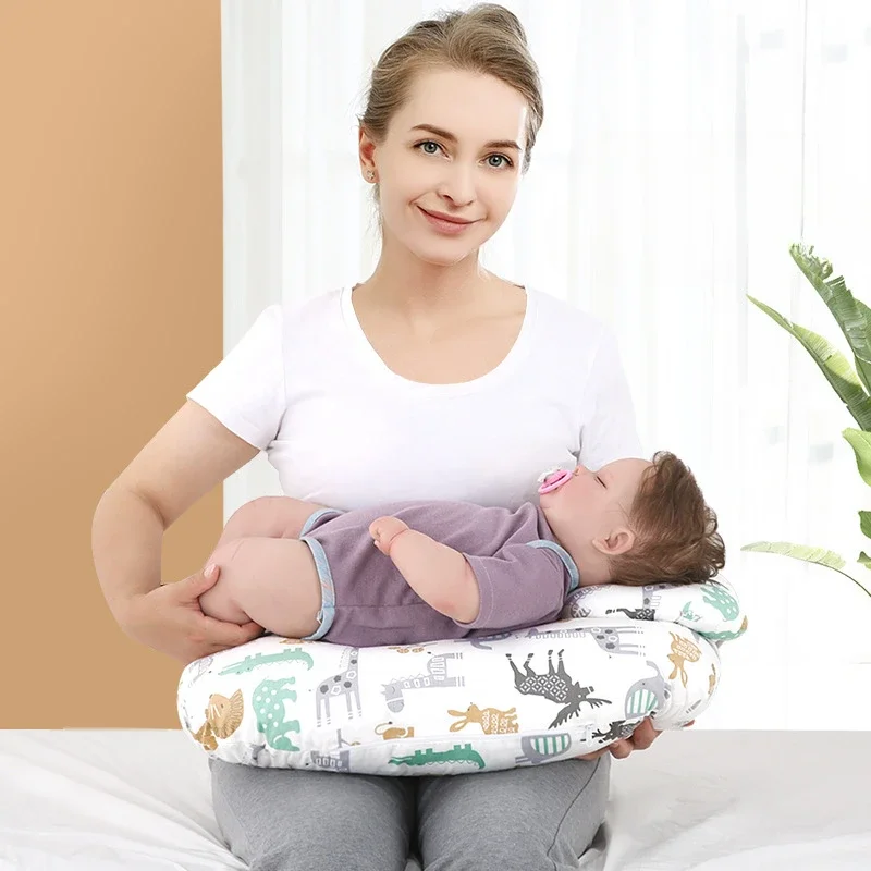 

Multi-functional Baby Breastfeeding Pillow - Anti-Milk Spit-Up Support Pillow for Newborns & Nursing Mothers