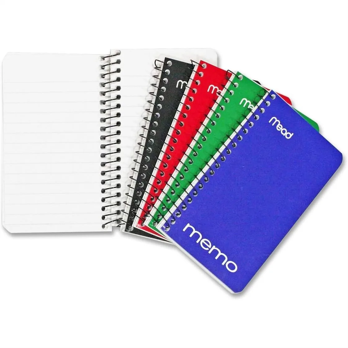 

Pocket Spiral Memo Notebooks 8 Pack College Ruled 3x5 60 Sheets Each Assorted Colors