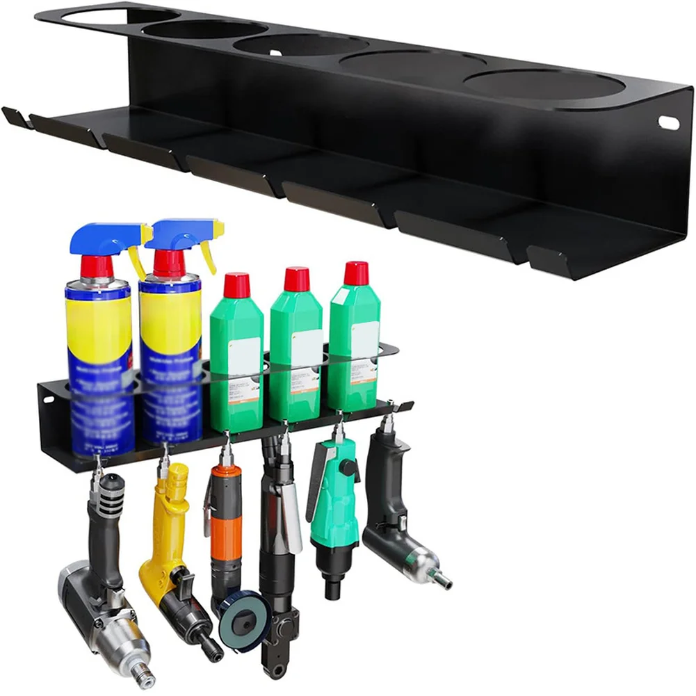 Compact Wall Storage Box for Spray Cans and Hand Tools Garage Workshop Organizer Carbon Steel 44cm x 11cm x 8cm