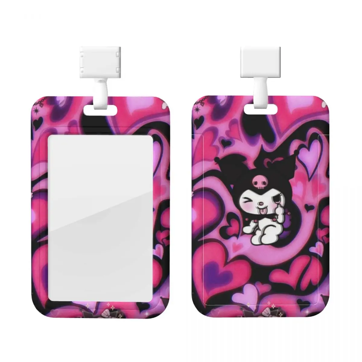 

Custom Kuromi Cartoon Manga Card Badge Holder Card Holder Men Women Neck Strap ID Credential Holder Engineers