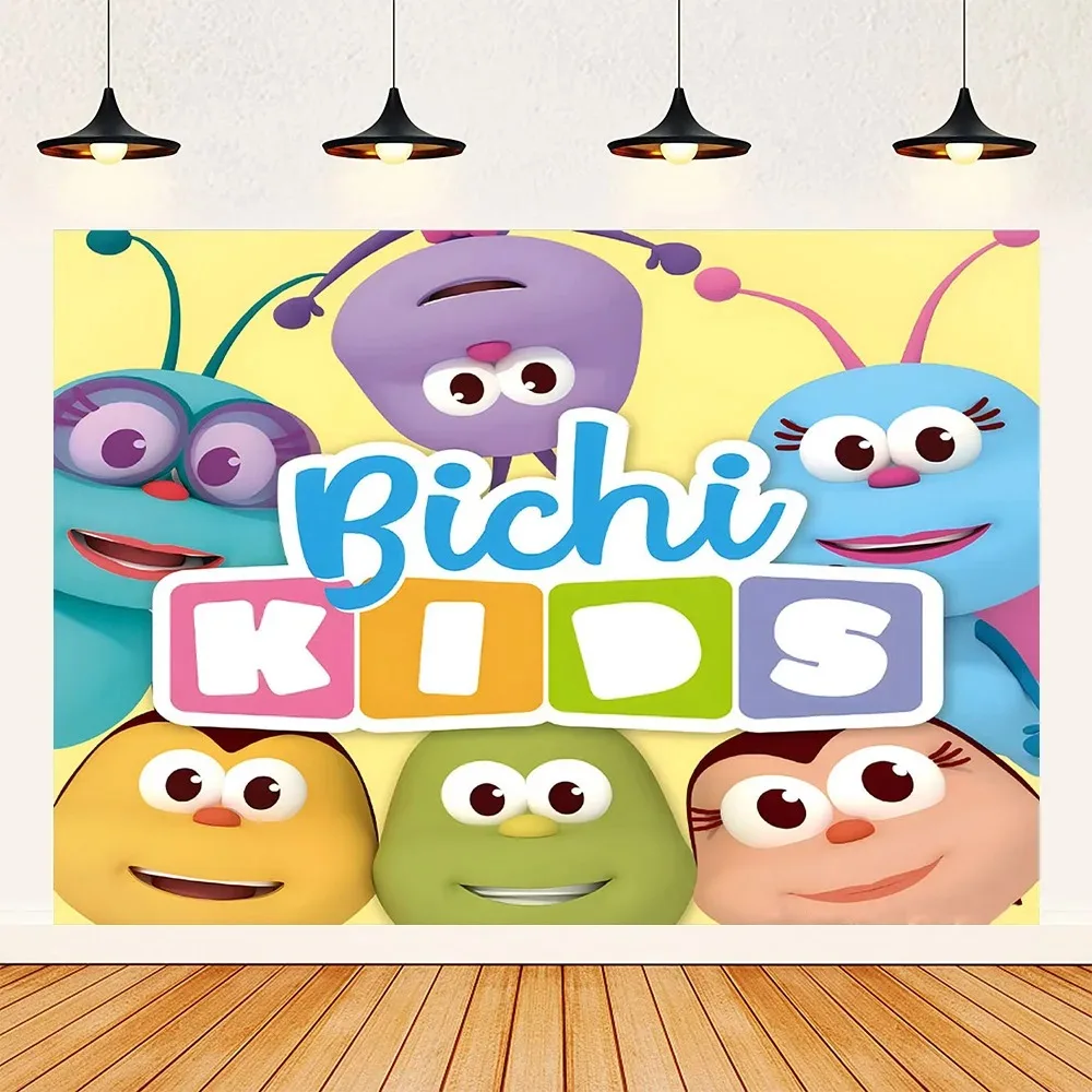 Bichi Kids Birthday Party Background Custom Theme Decoration Rainbow Ant Friends Banner Baby Shower Boy Girl Photography Props