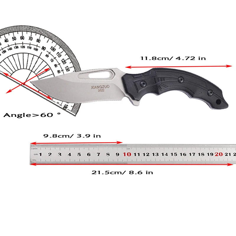 

D2 Steel G10 Handle Fixed Blade Knife with Kydex Sheath EDC Suitable for Outdoor Camping Survival Knife