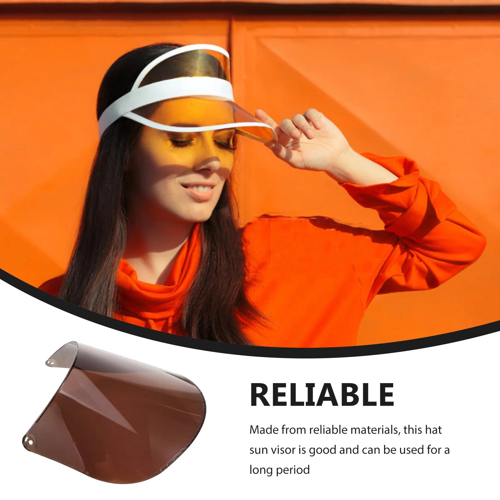 

Hat Visor Brim Sunhat Brim Replacement Plastic Breathable Detachable for Bike Motorbike Sunproof Outdoor Visor
