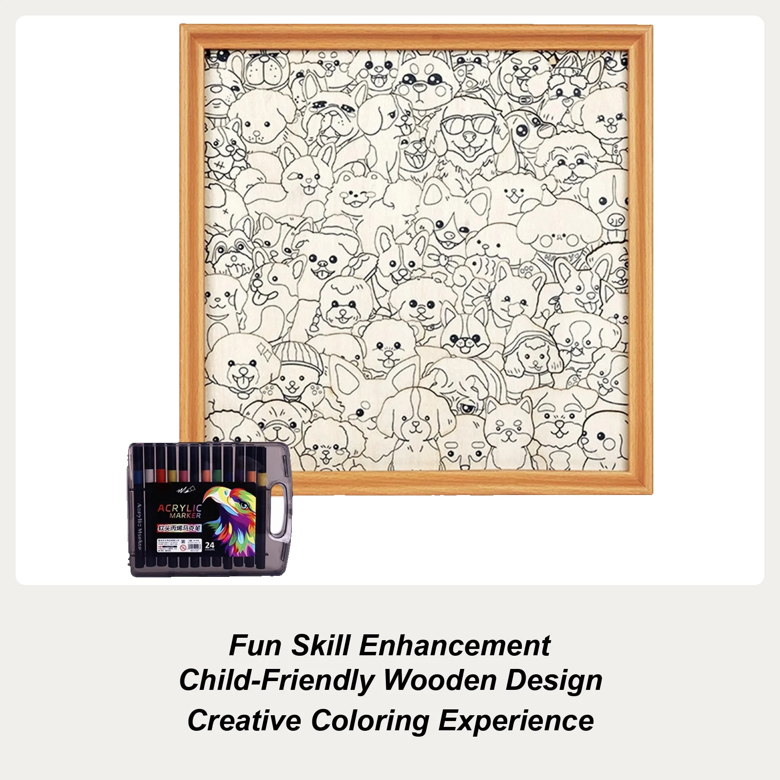 

Color Your Own Puzzle DIY Coloring Dog Photo Frame Home Decor Animal Puzzles For Kids Animal Lovers Collectors Family Game Night