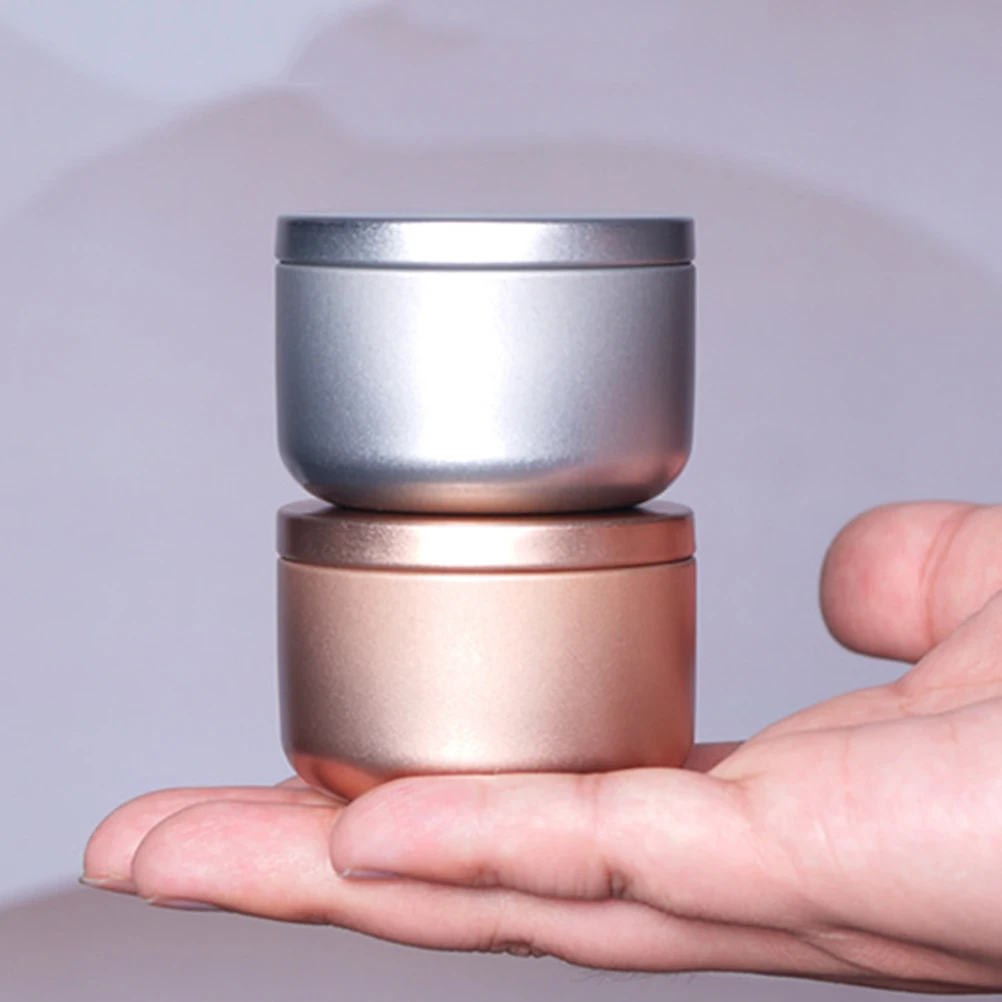 

6Pcs Metal Sealed Tea Can Round Tinplate Storage Containers Compact Portable Sealed Boxes for Home Office Cafe Tea