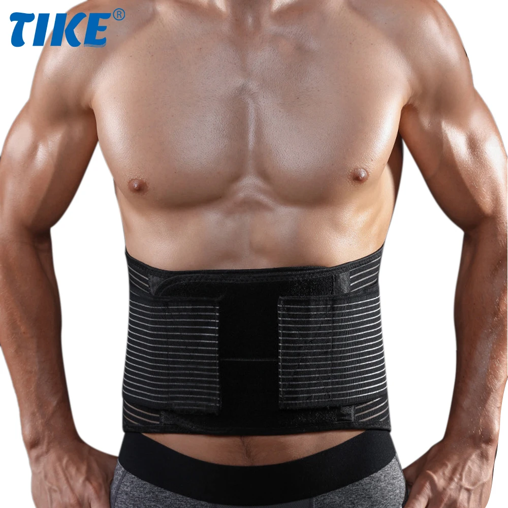 

TIKE Adjustable Double Pull Lumbar Support Lower Waist Brace, Unisex Back Belt Lumbar Pain Relief for Herniated Disc, Sciatica