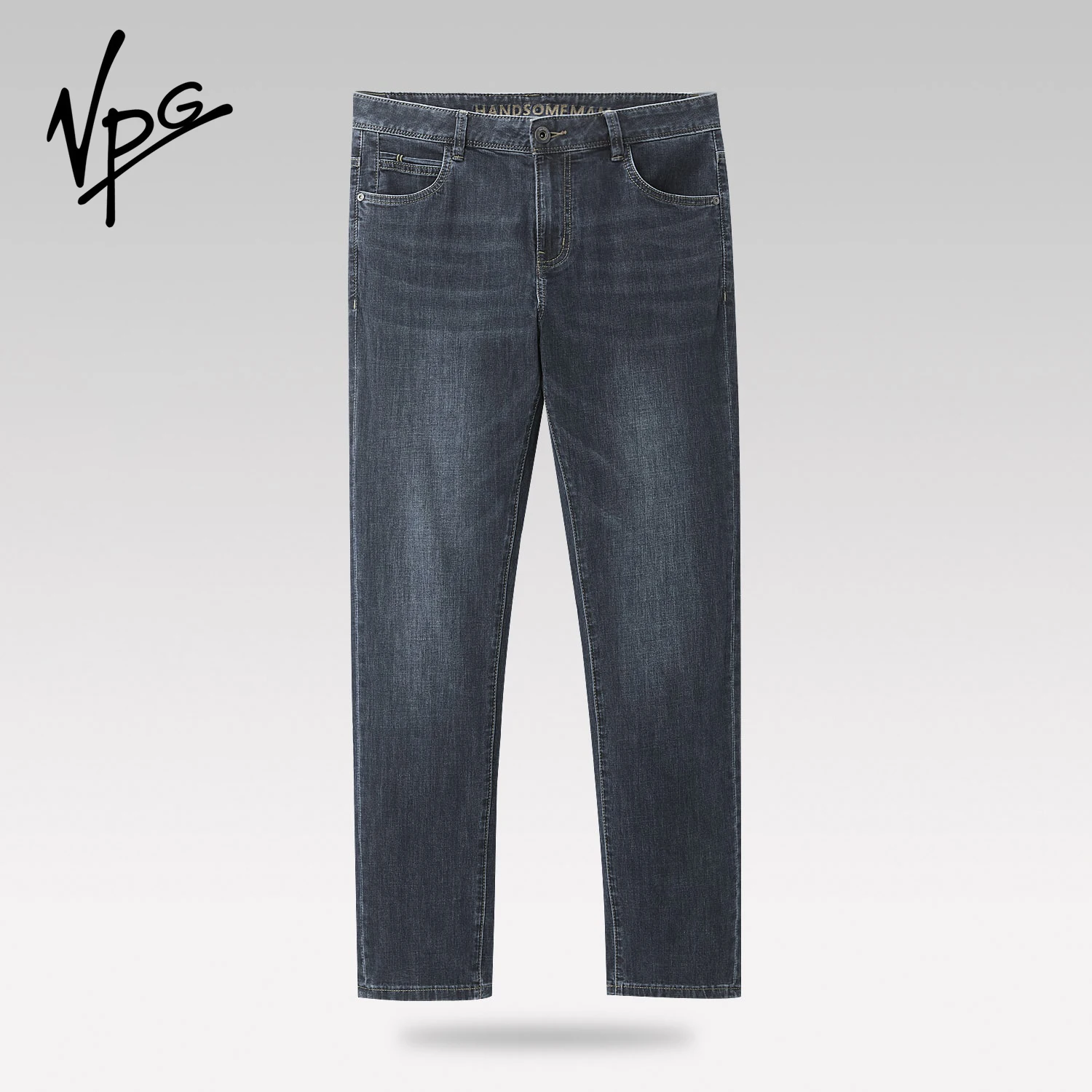 VPG pantalones vaqueros de seda Mulberry para hombre Primavera Verano pantalones vaqueros simples y versátiles para hombre ropa de calle comodidad ajustada uso diario de talla grande 7XL 8XL