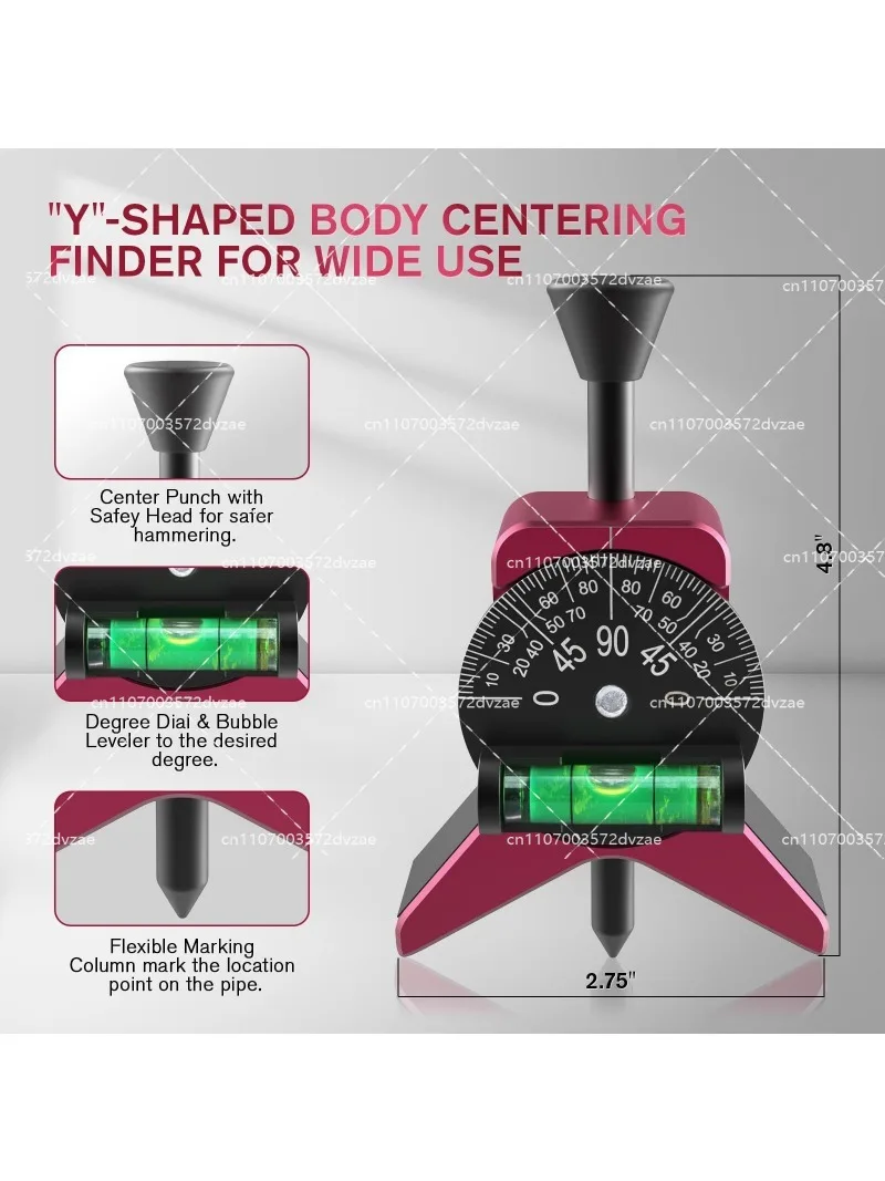 Magnetic Pipe Locator with Positioning Head, Plumbing Tool for Pipe Finding