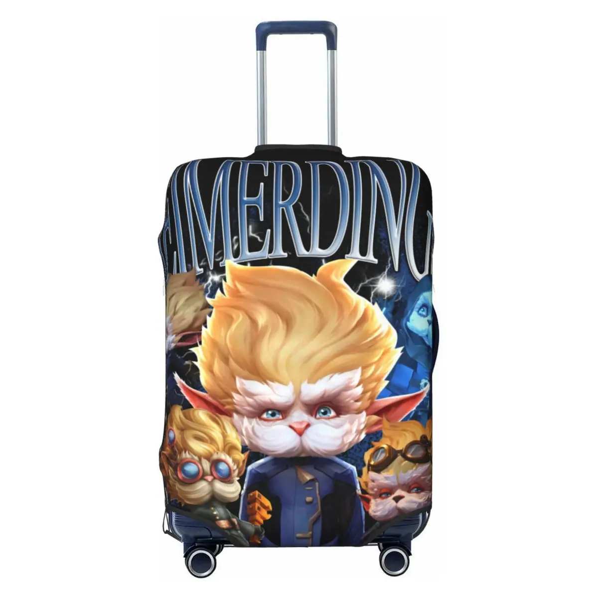 

Hot Anime Heimerdinger Arcane Luggage Cover Elastic Travel Suitcase Protective Covers Suit For 18-32 inch