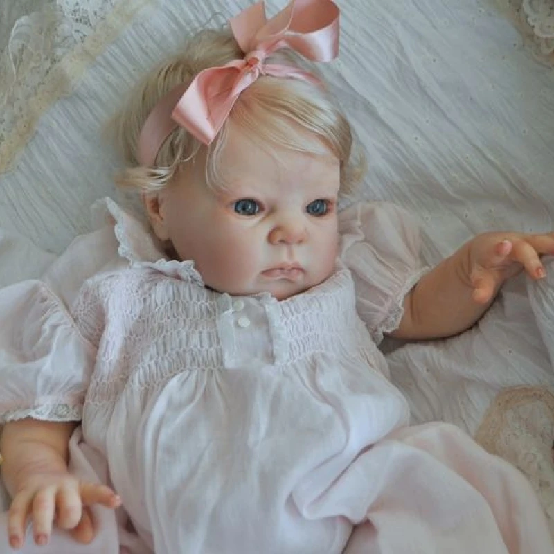 SANDIE18inches Reborn Dimitri Doll Kit Soft Vinyl Fresh Color Unpainted Unfinished Doll Parts with Body and Eyes