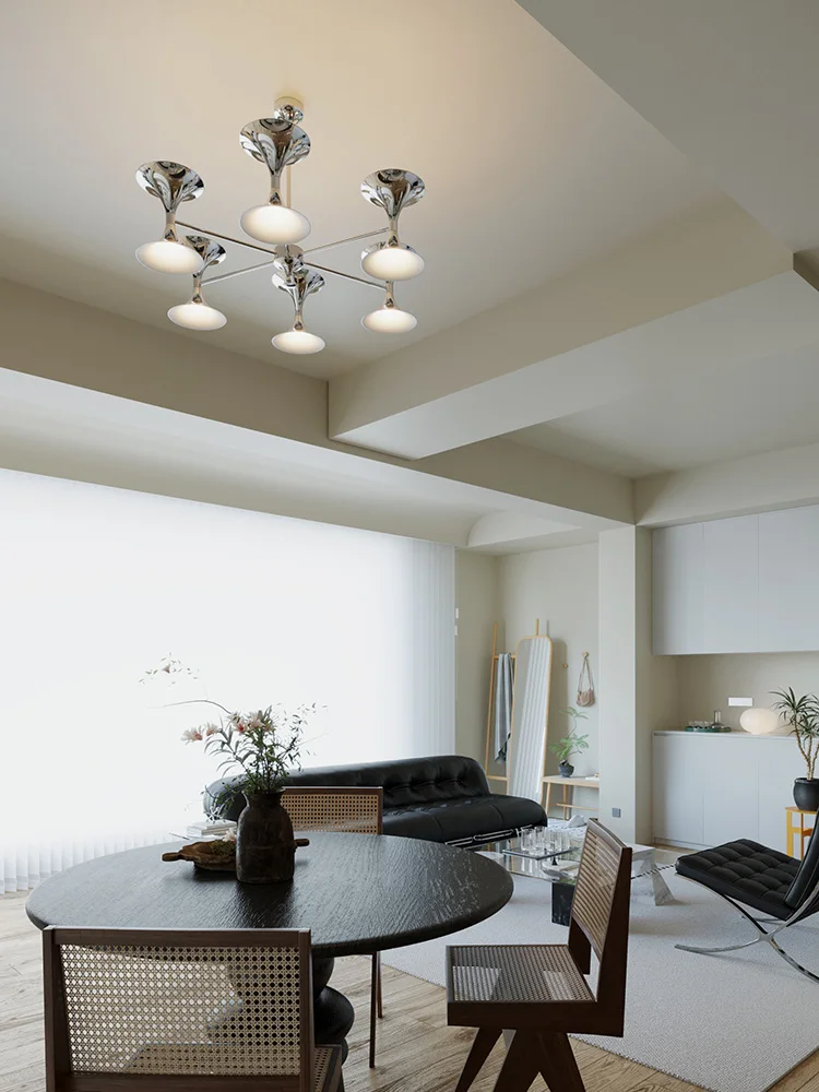 Home original Bauhaus medieval living room pendant light, space age metallic bedroom study light