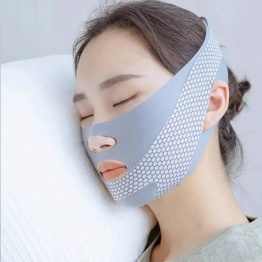 Face-Lift With Sleep Face V Shaper Facial Slimming Bandage Relaxation Shape Lift Reduce Double Chin Face Thining Band Massage