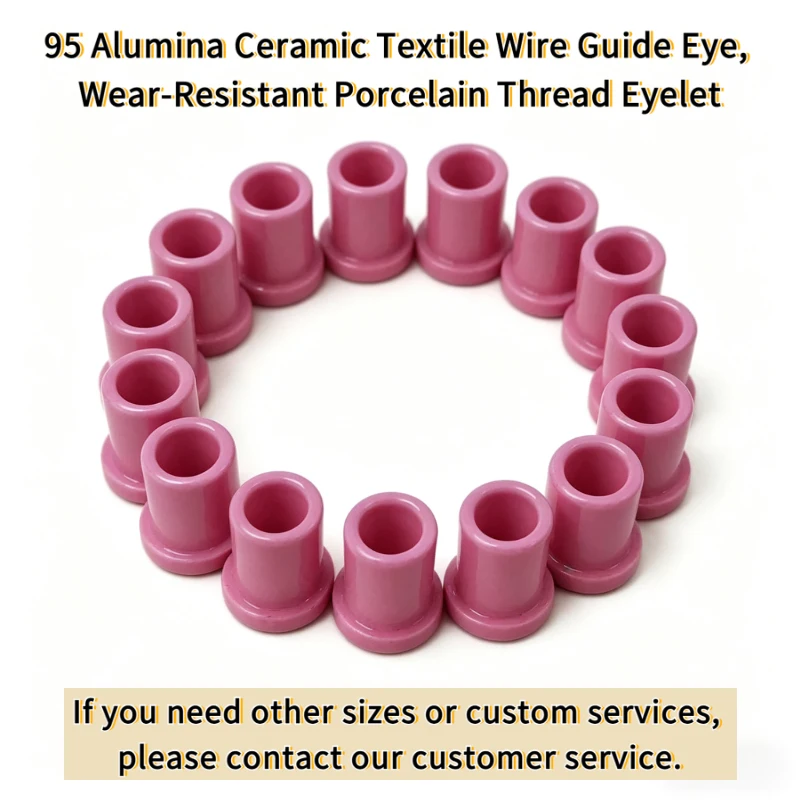 95 Alumina Ceramic Textile Wire Guide Eye, Wear-Resistant Porcelain Thread Eyelet Winding